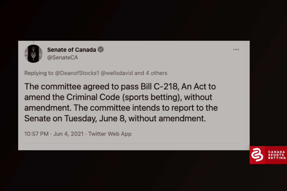 Update Bill C-218: Senate Banking Committee Reports No Amendments, Bill Headed To Senate Third Reading And Royal Assent