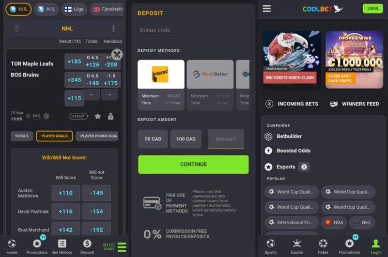 Coolbet Depositing Screenshot 