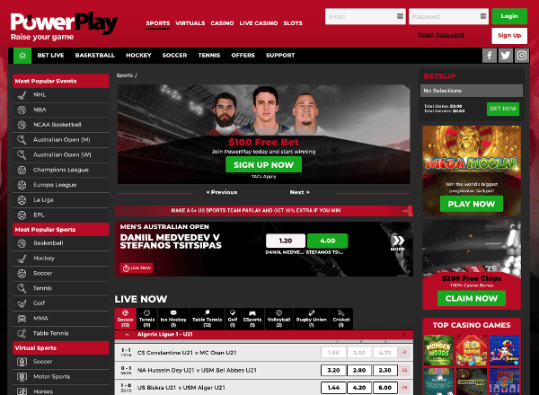 Screenshot of www.powerplay.com bonus codes and app