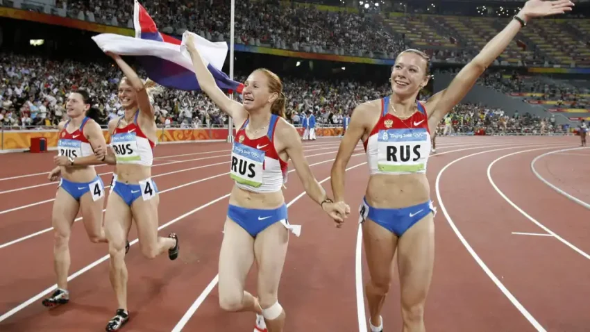 The Russian Olympic team was accused of doping

