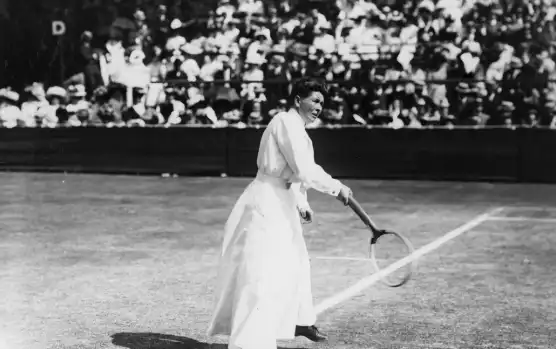 Woman playing tennis