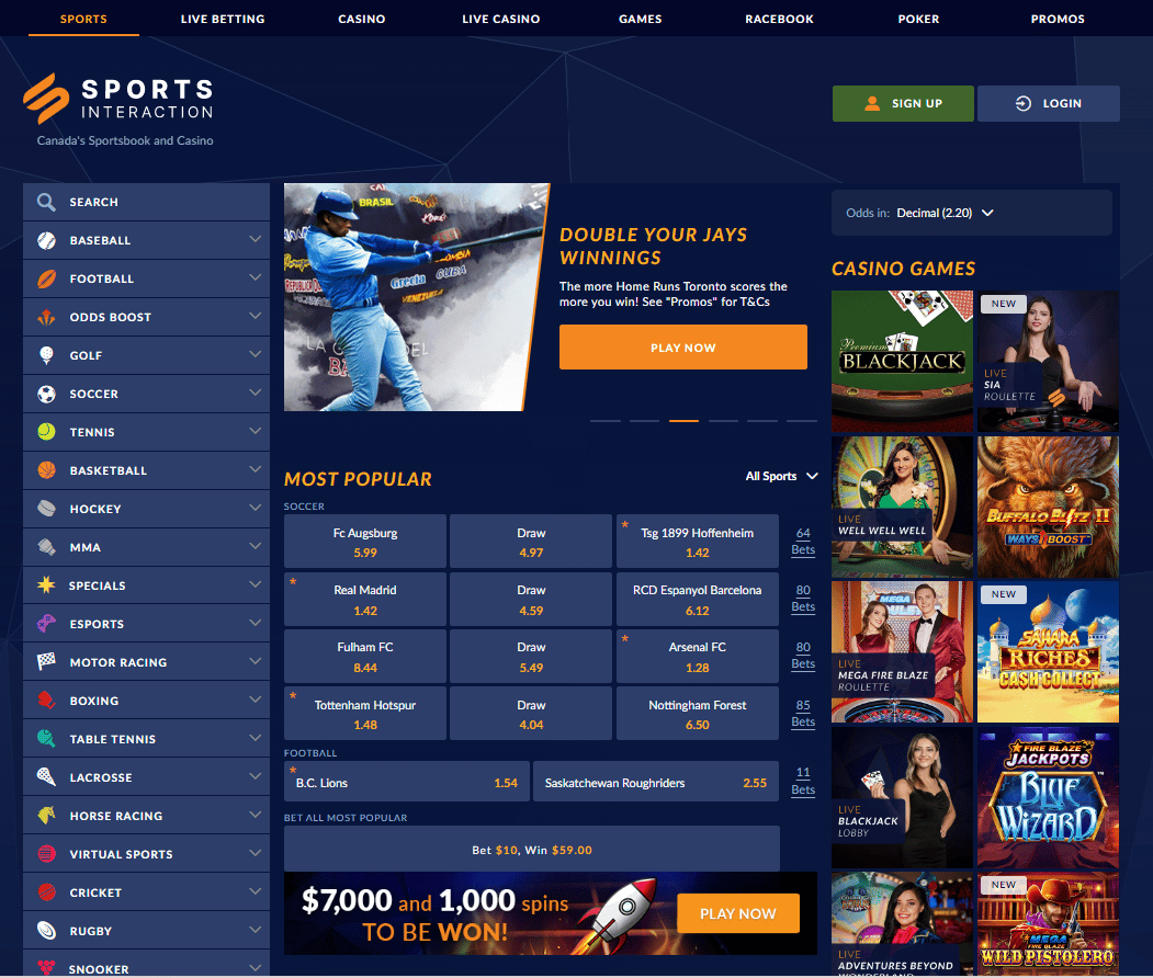 Sports Interaction Canada Review SIA Ontario Sportsbook