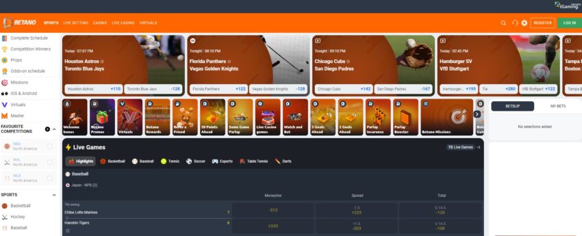 Betano Betslip on Desktop Platform Betano Betslip