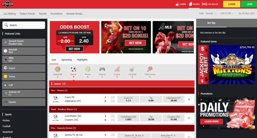 spreads casino screenshot