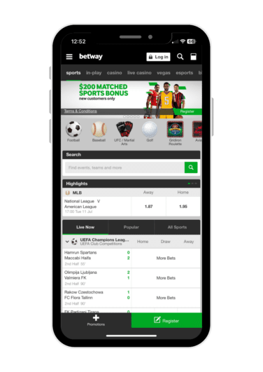betway mobile app