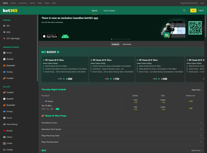 bet365.com canada screenshot