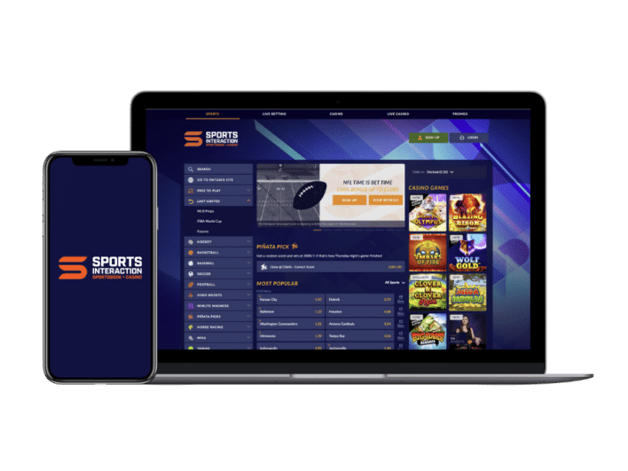sports interaction sportsbook canada mockup