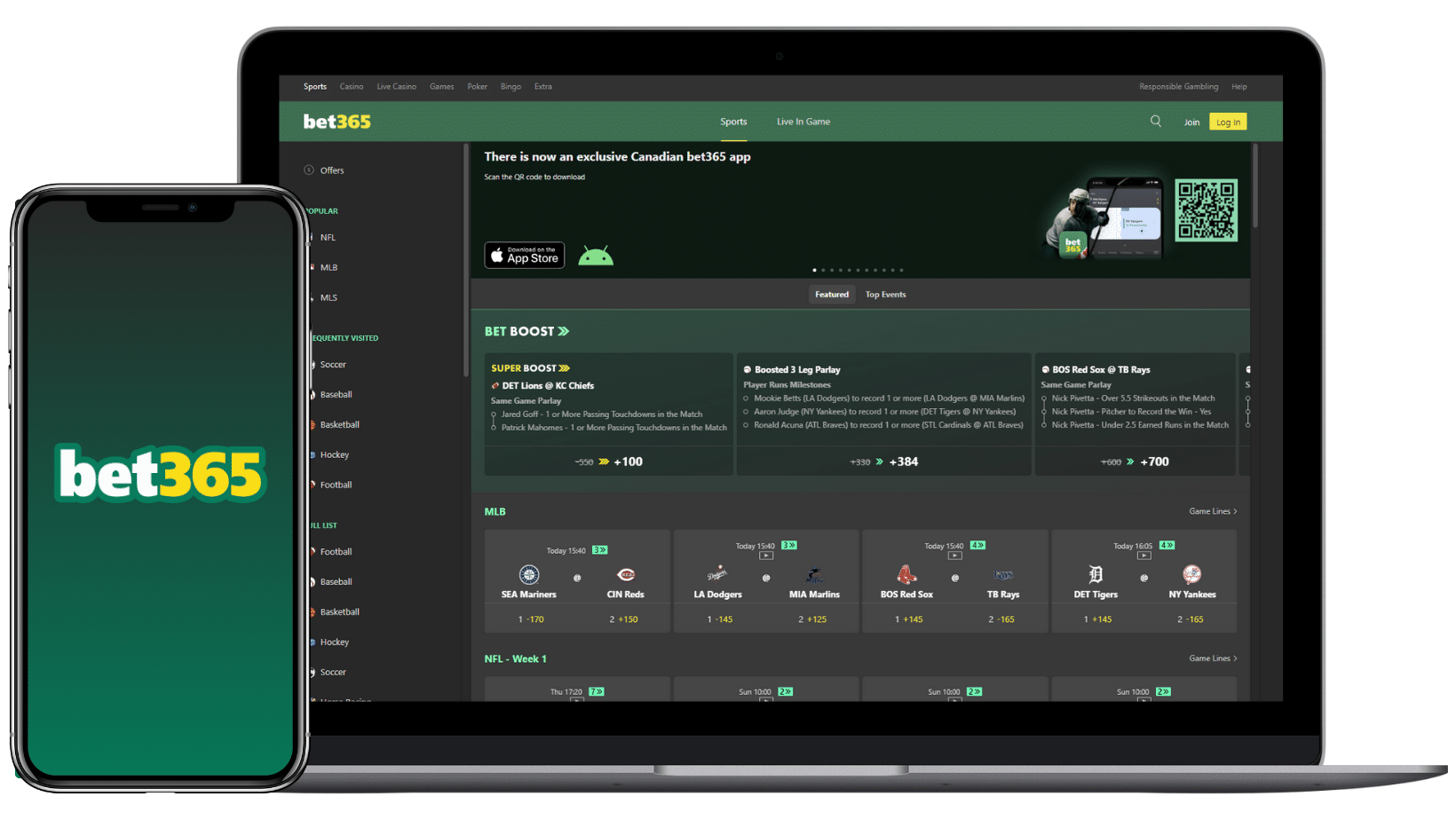 bet365 ontario sportsbook screenshot