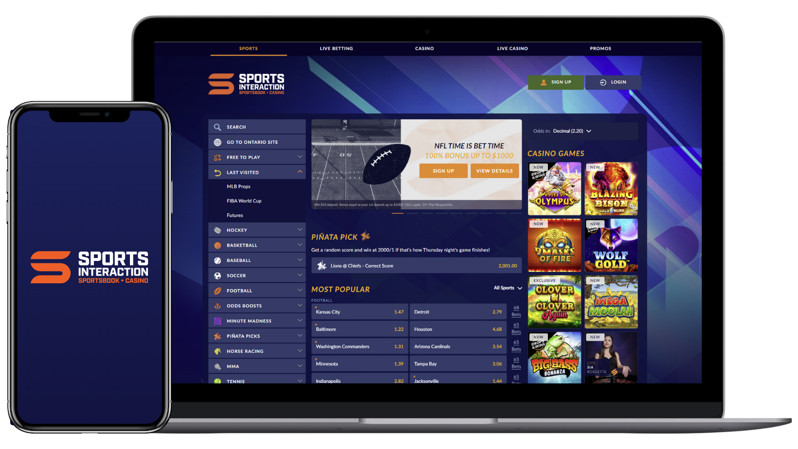 sports interaction sportsbook in canada