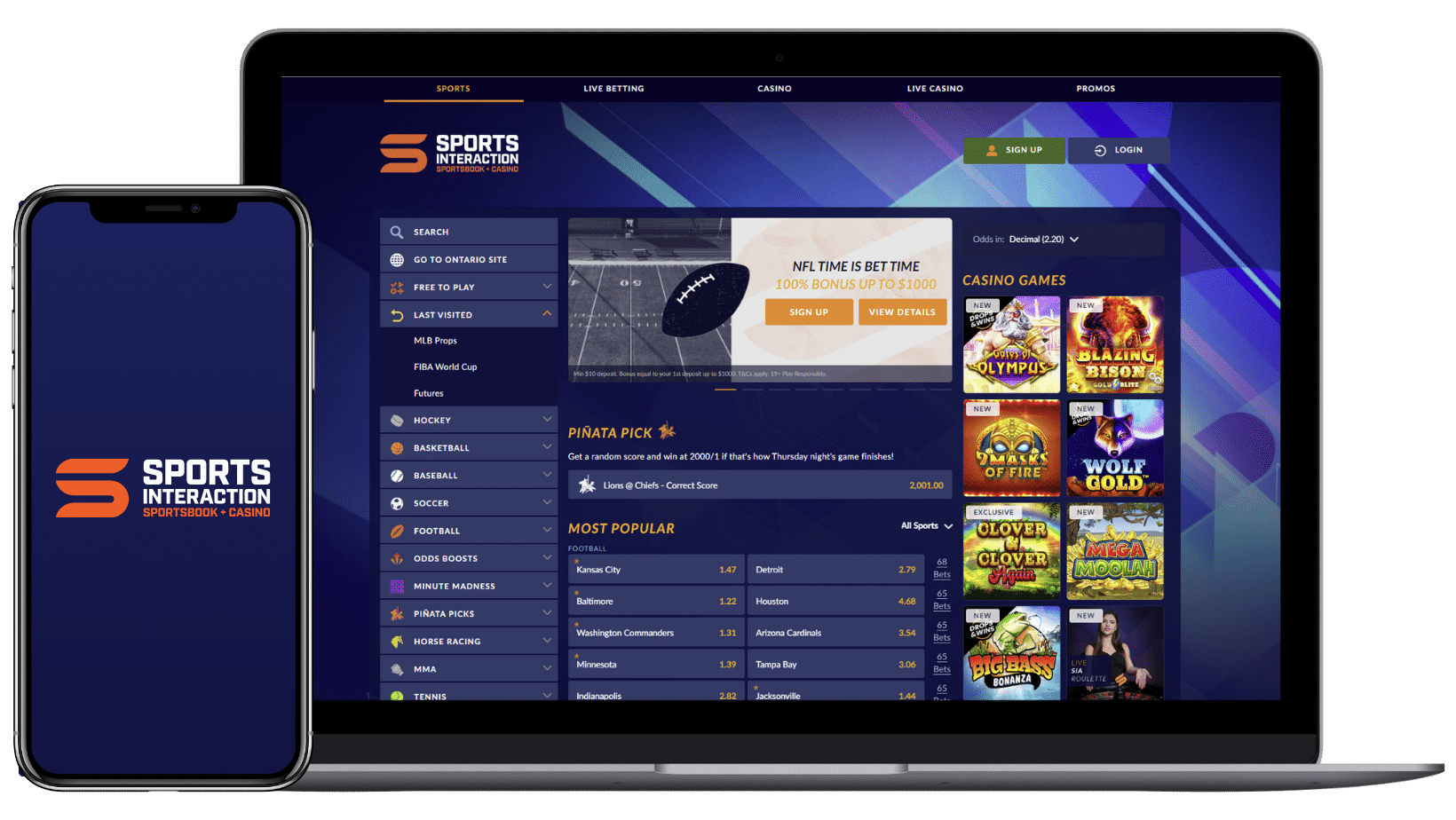 sports interaction sportsbook in canada