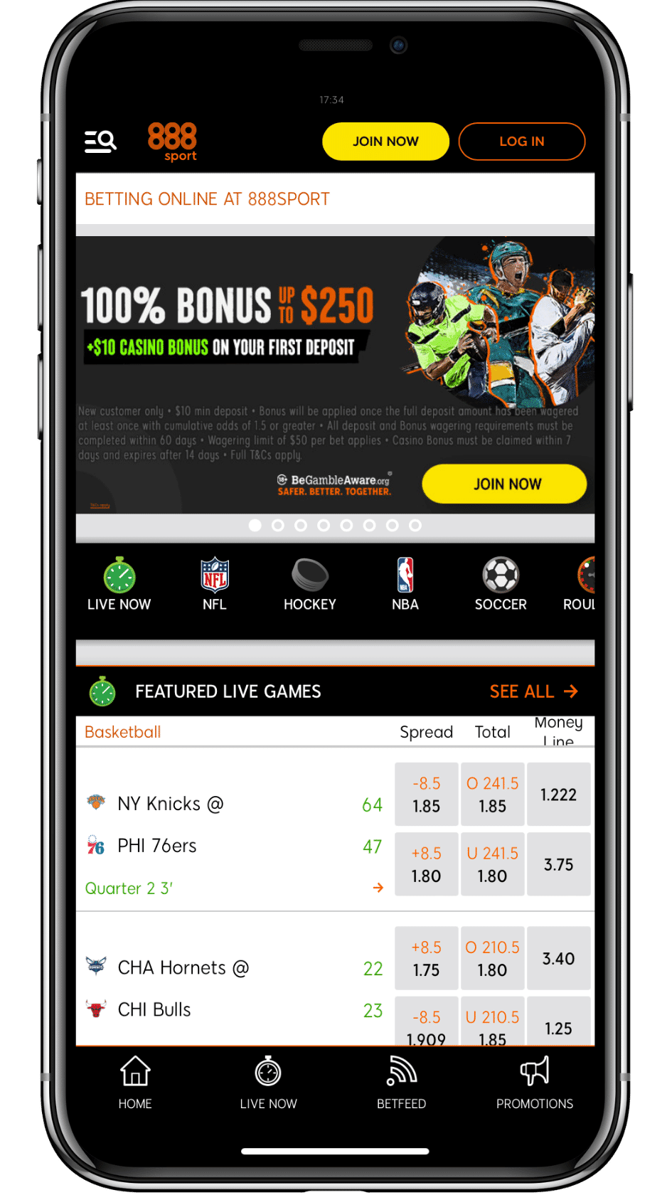 888Sport Canada betting app