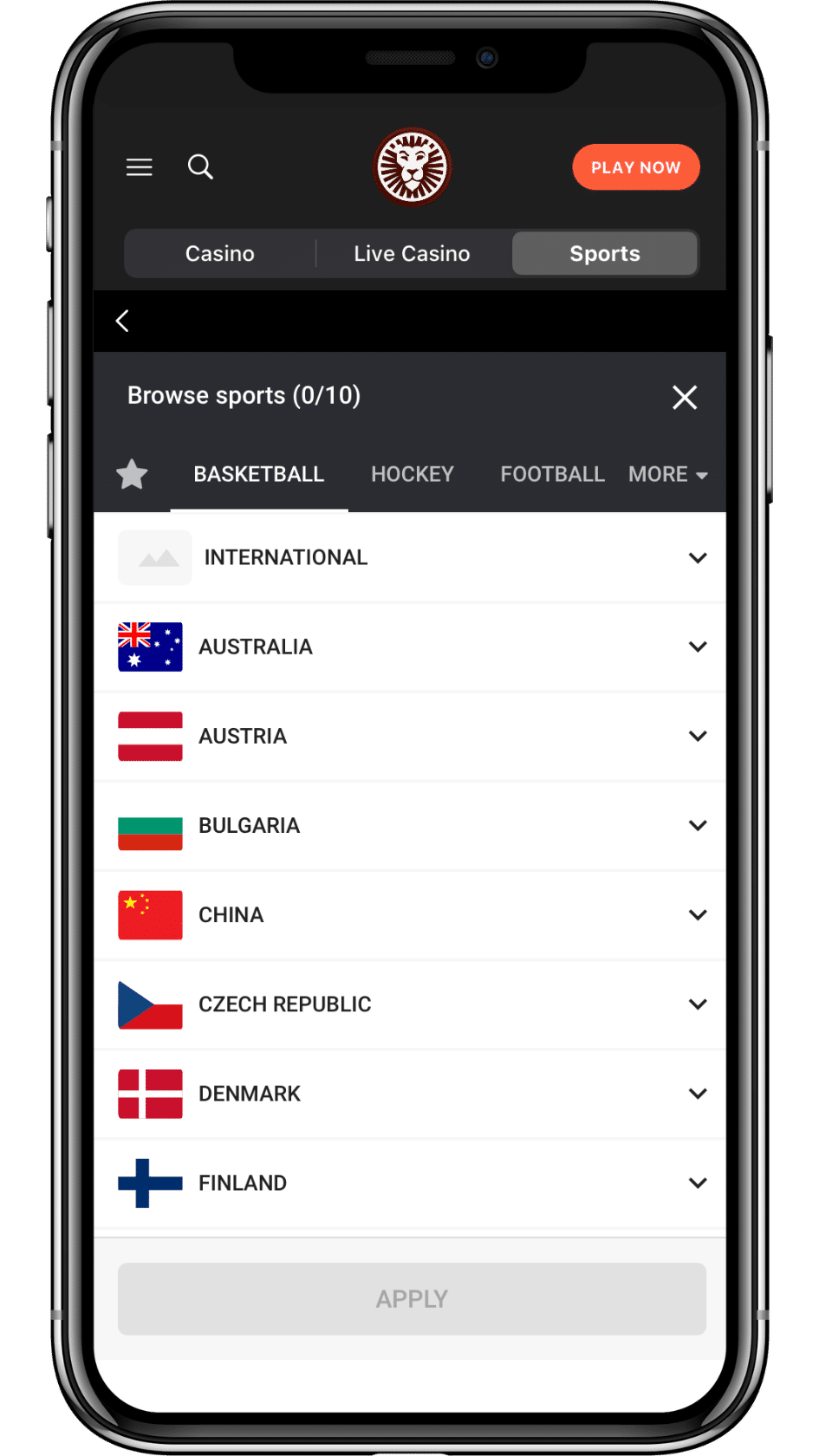 LeoVegas sports betting app