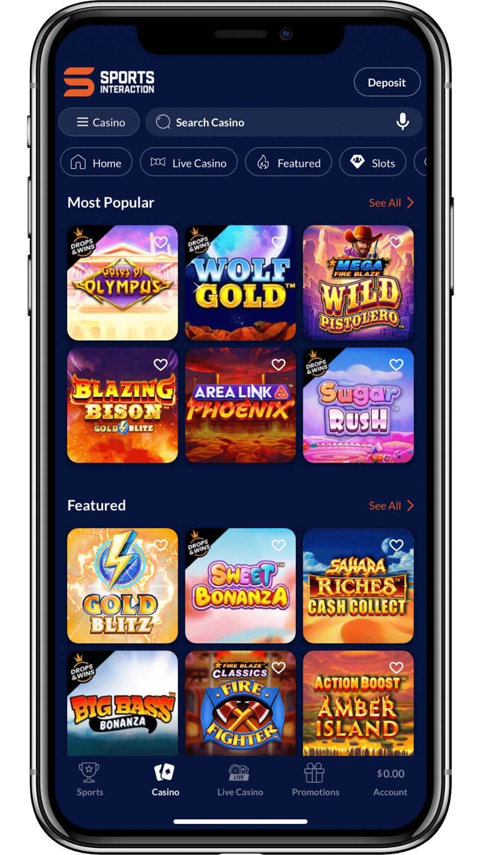 Sports Interaction betting app