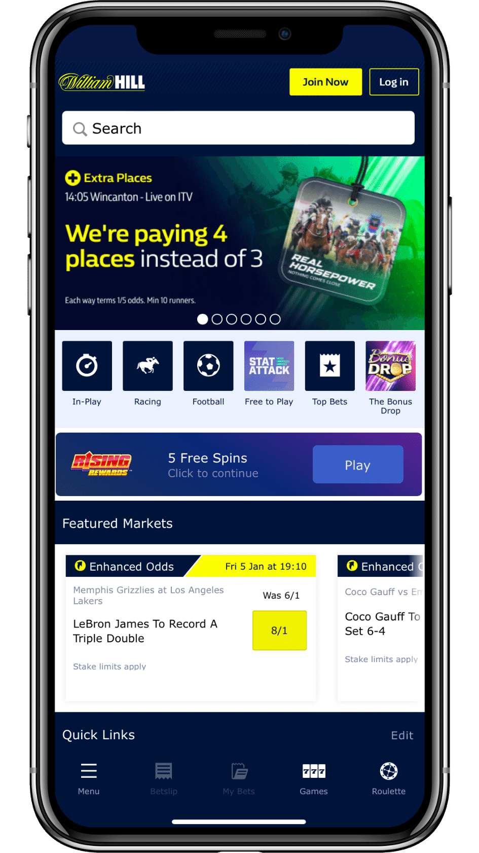 William Hill sportsbook app1 William Hill sportsbook