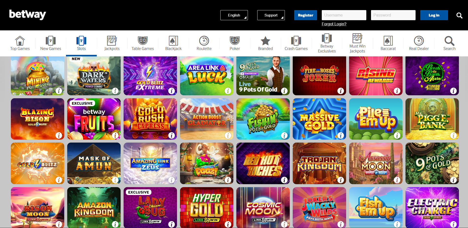 betway online casino canada