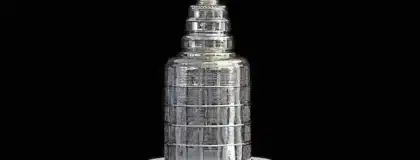 A view of the NHL Stanley Cup trophy