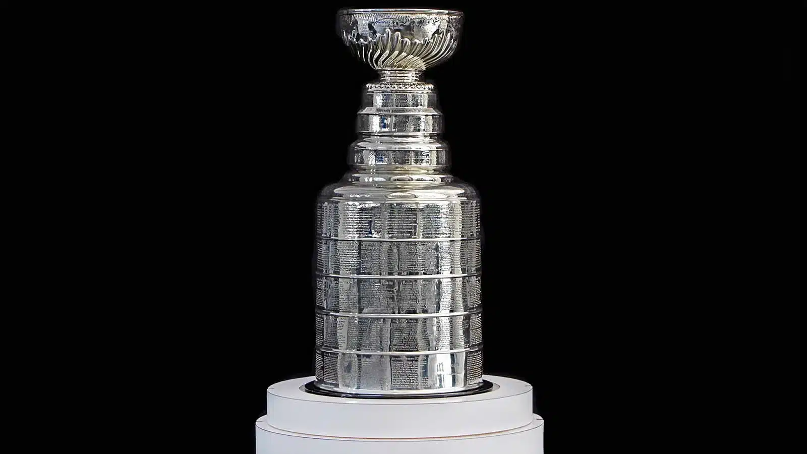 A view of the NHL Stanley Cup trophy