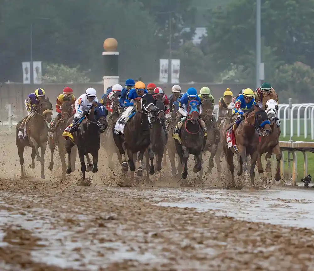 Horses running the 2025 edition of the Kentucky Derby.