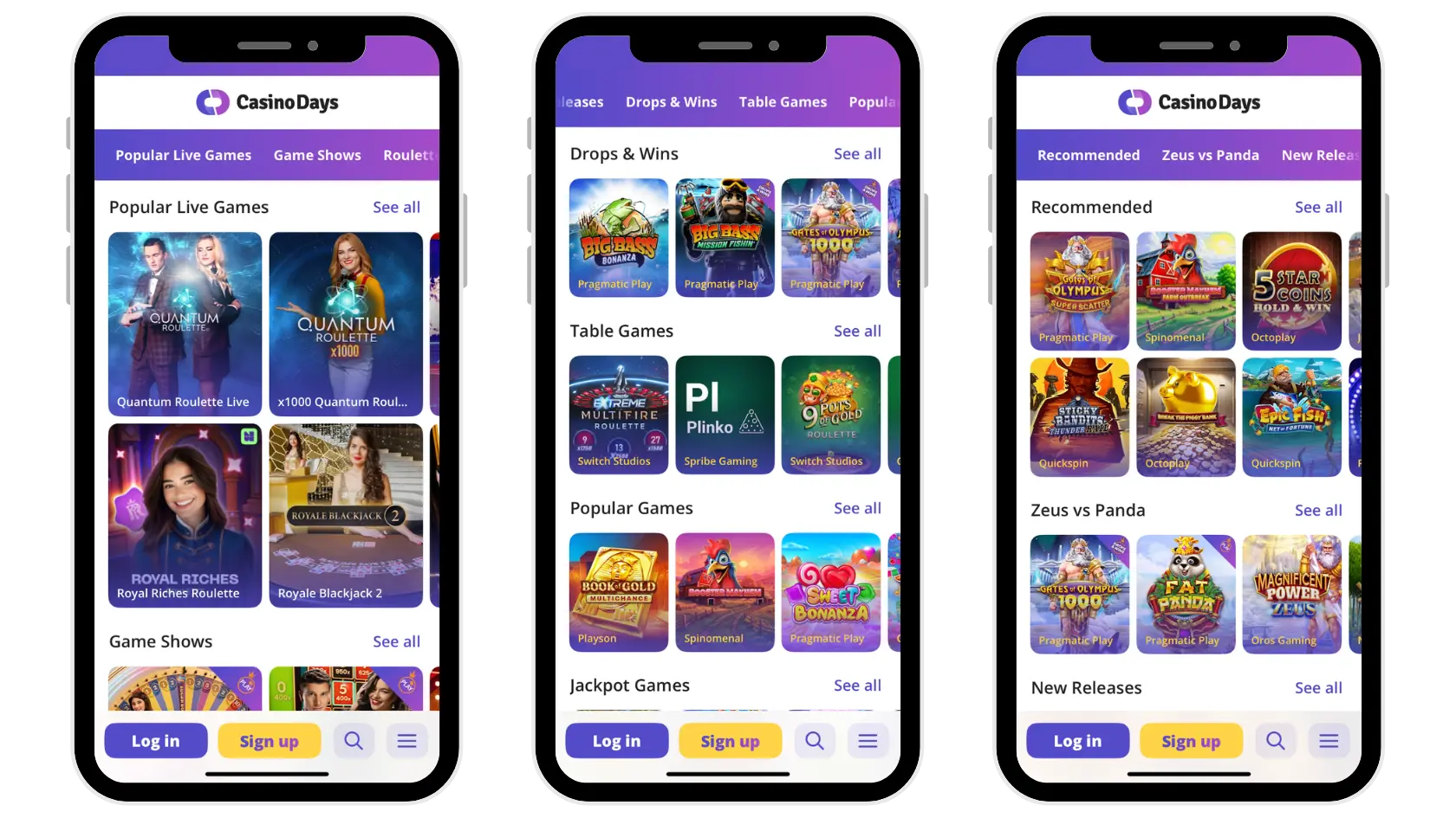 casino days app mockup in iphone.