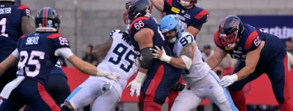 The Toronto Argos and Montreal Allouettes play a CFL game in 2025.