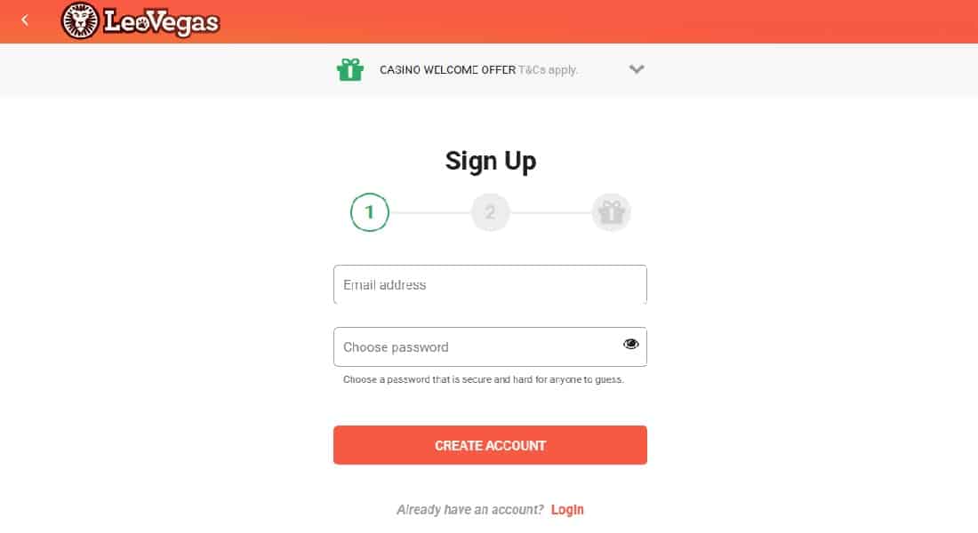 LeoVegas Casino Sign Up LeoVegas Casino Create New Account