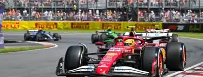 Jun 15, 2025; Montreal, Quebec, Canada; Ferrari driver Lewis Hamilton (44) during the F1 Canadian Grand Prix at Circuit Gilles-Villeneuve.