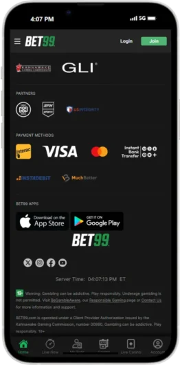 bet365 betting app3 BET99 mobile app Payment Methods