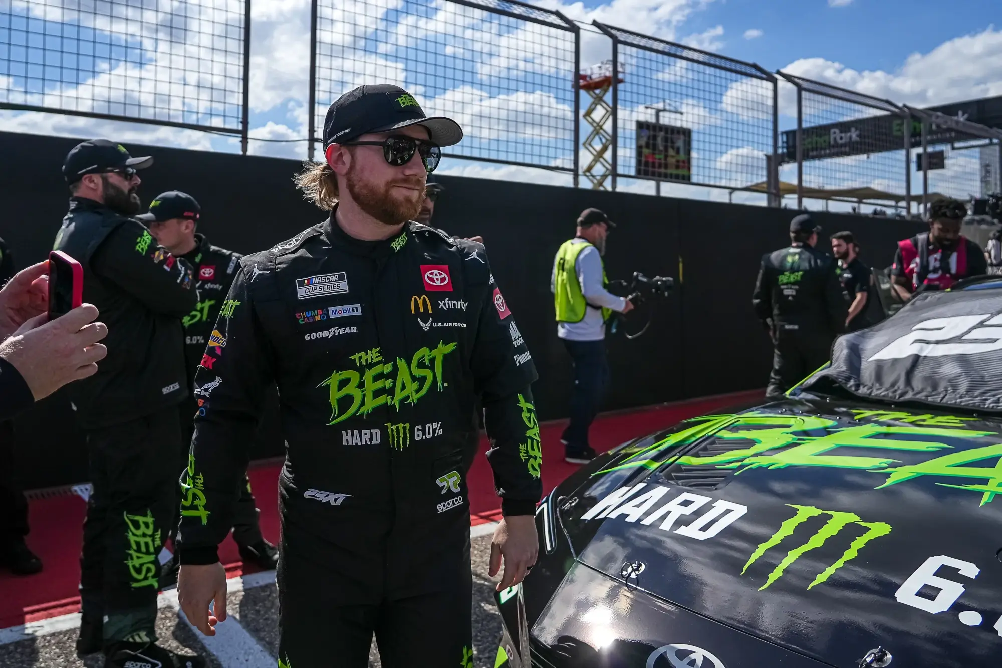 The Beast Toyota driver Tyler Reddick (45) walks to his car ahead of the NASCAR Cup Series EchoPark Automotive Grand Prix at Circuit of the Americas on Sunday, March 2, 2025 in Austin.