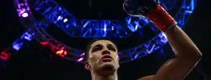 Xander Zayas fight for the NABO/ NABF Junior Middleweight Titles live on ESPN during a Top Rank bout at the American Bank Center on Friday, Sept. 15, 2023, in Corpus Christi, Texas. Zayas won by technical knockout in the fifth round.