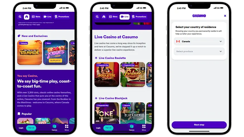 Casumo Casino mobile