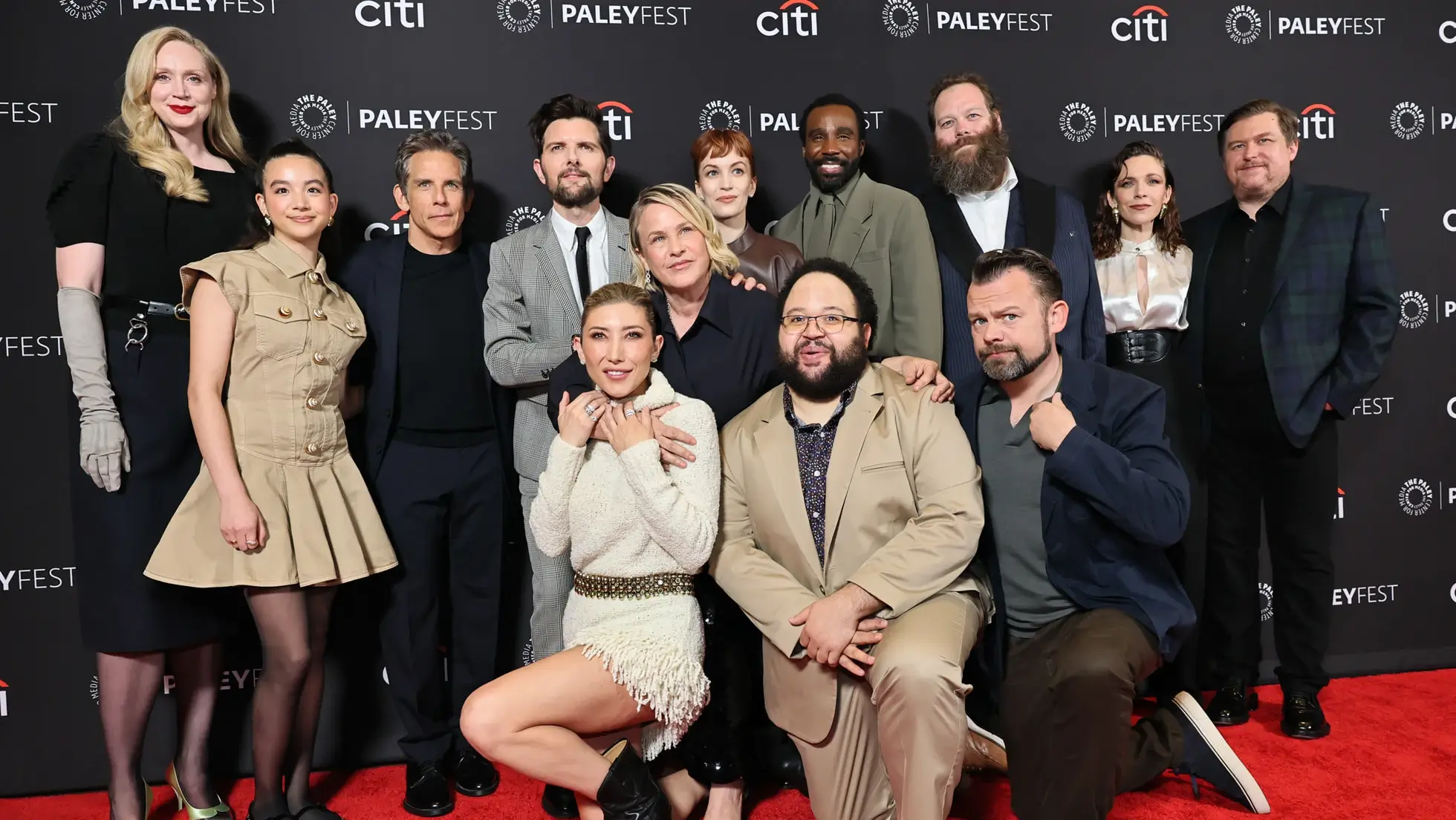 Gwendoline Christie, Sarah Bock, Ben Stiller, Adam Scott, Patricia Arquette, Britt Lower, Tramell Tillman, Ólafur Darri Ólafsson, Jen Tullock, Michael Chernus, Dichen Lachman, Zach Cherry and Dan Erickson at the PaleyFest LA screening and panel for Apple TV+’s “Severance” season two finale on Friday, March 21, 2025.