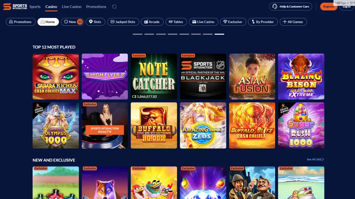 Sports Interaction Quebec Online Casino