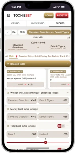 TonnieBet App Odds