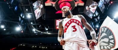 Toronto Raptors forward Brandon Ingram (3) leaves the court after defeating the Brooklyn Nets at Scotiabank Arena.