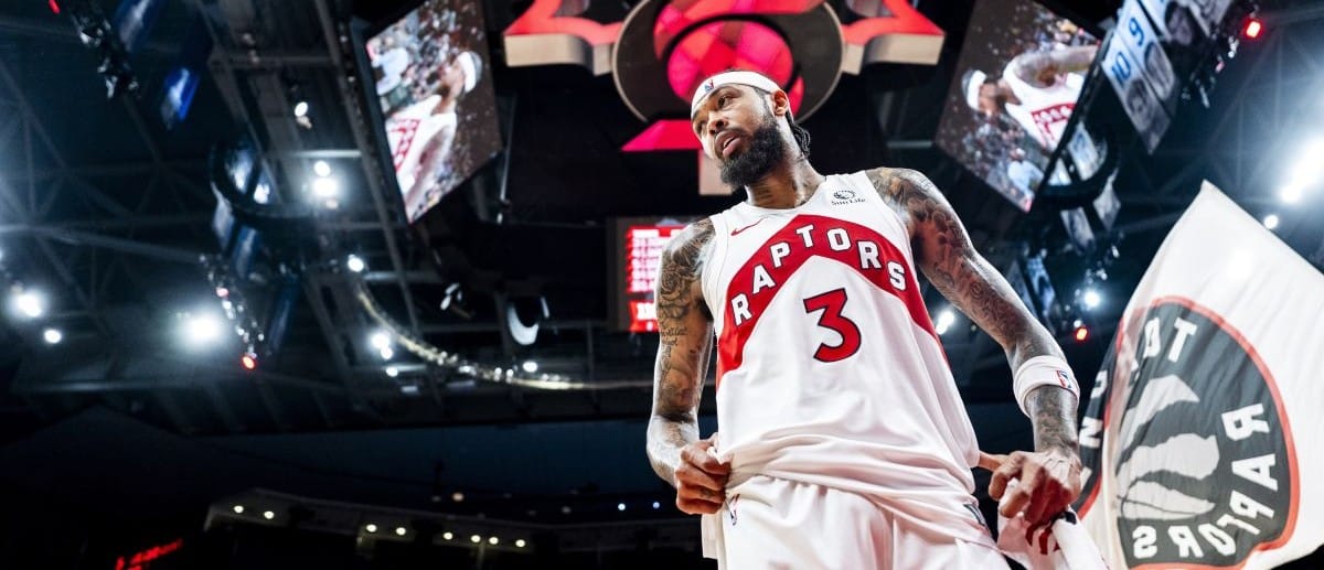 Toronto Raptors forward Brandon Ingram (3) leaves the court after defeating the Brooklyn Nets at Scotiabank Arena.
