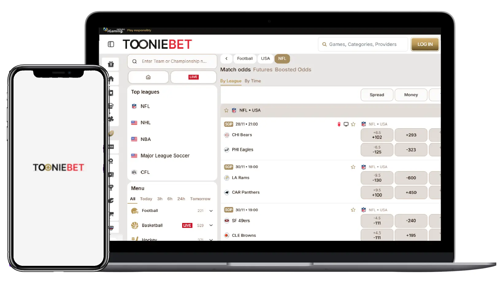 bet365 Mobile and Desktop Platform Toonie Bet Mobile and Desktop