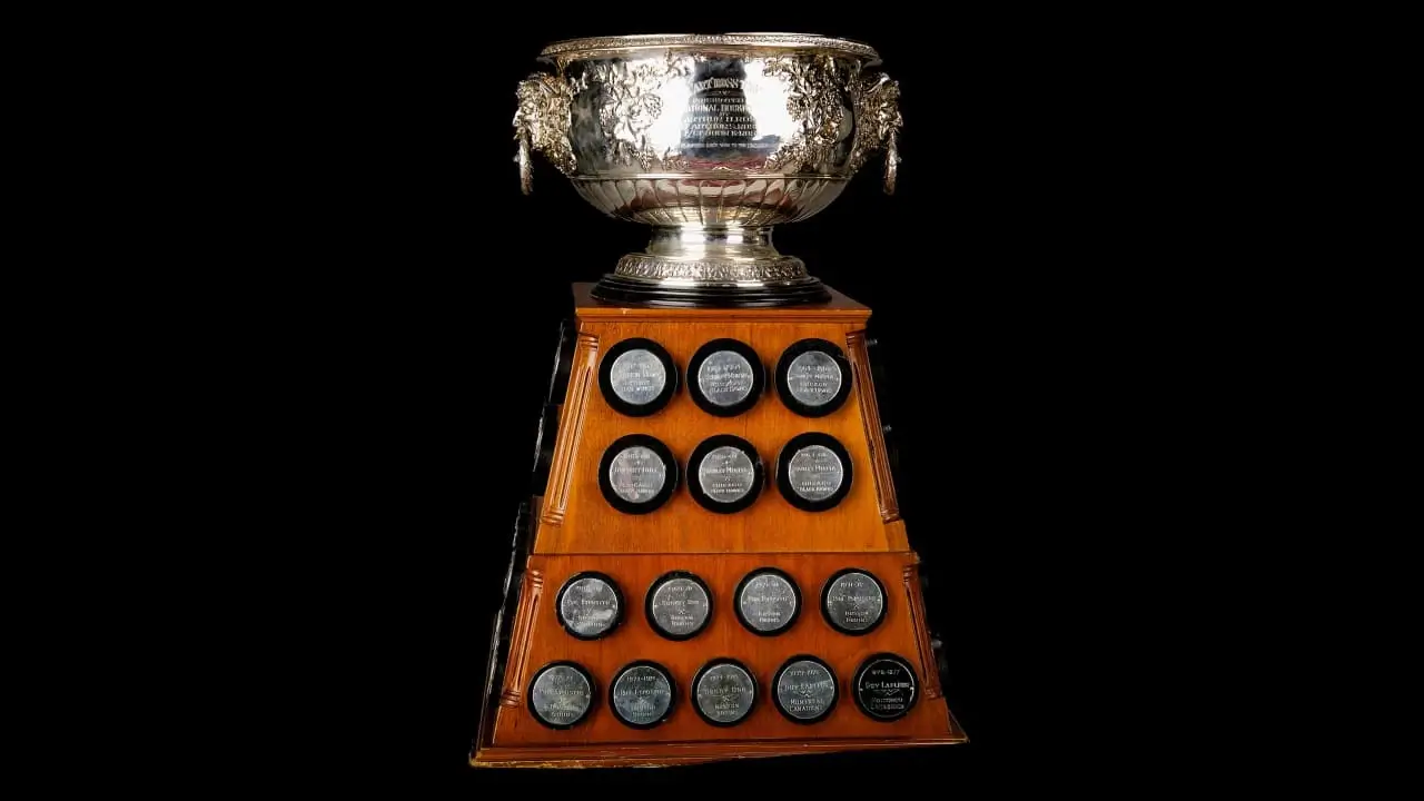 A view of the NHl Art Ross Trophy