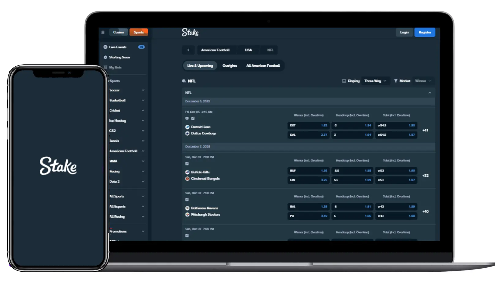 bet365 Mobile and Desktop Platform Stake Mobile and Desktop