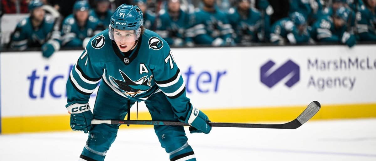 San Jose Sharks center Macklin Celebrini (71) looks on against the Vancouver Canucks in the second period at SAP Center at San Jose.
