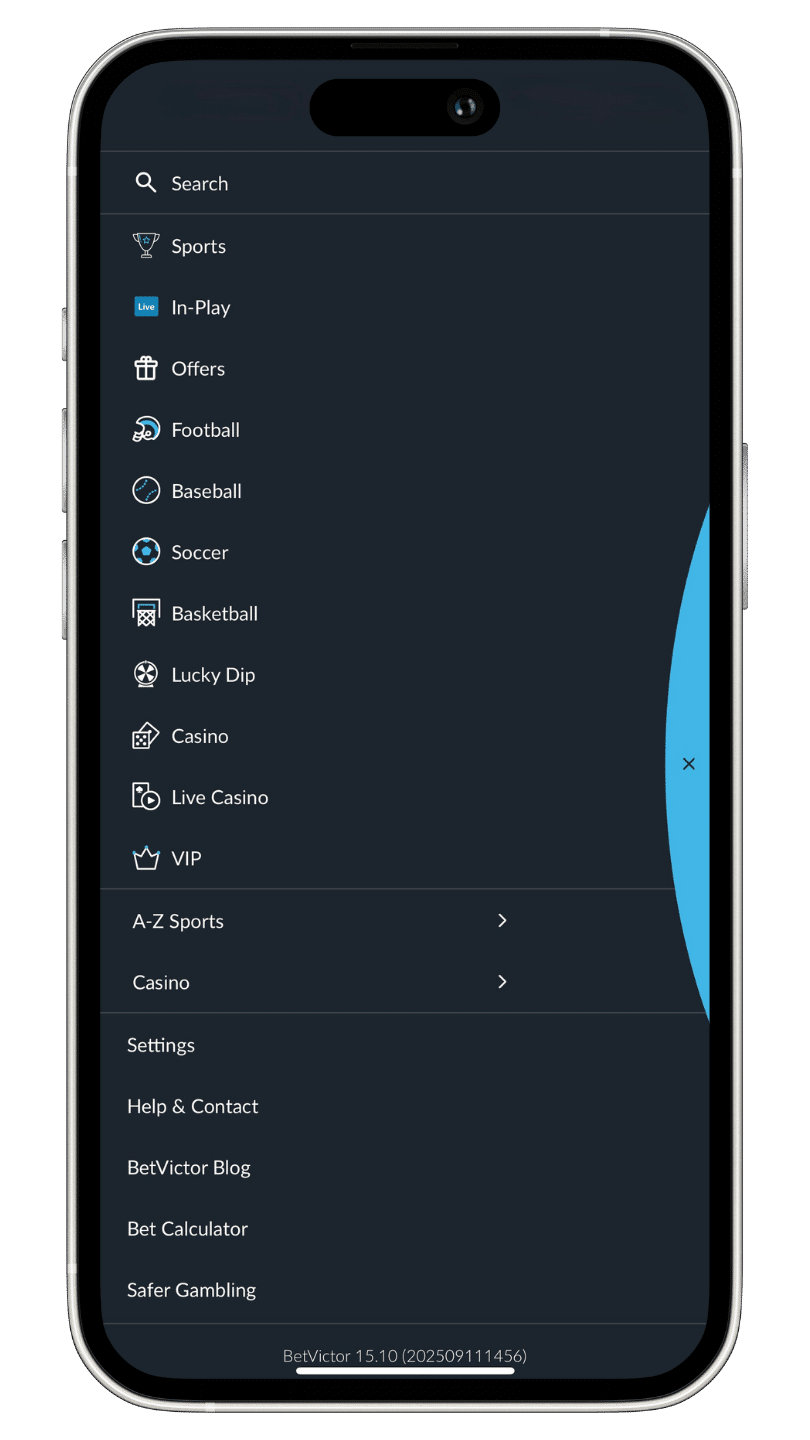 betvictor sports betting app screenshot