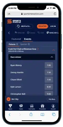 NASCAR Sports Interaction