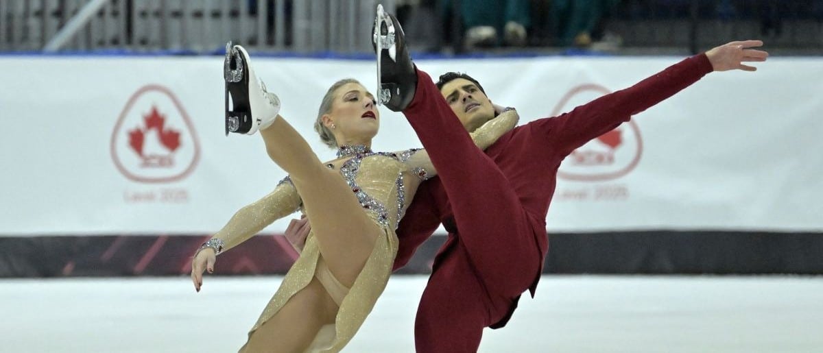 Piper Gilles and Paul Poirier perform in the ice dance free program during the 2025 Canadian National Figure Skating Championships at Place Bell.