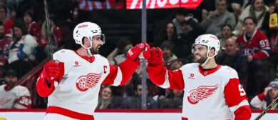 Dylan Larkin, Alex Debrincat, Detroit Red Wings, 2025-26 NHL Season