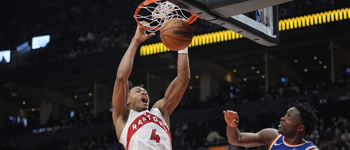 Scottie Barnes, OG Anunoby, New York Knicks vs. Toronto Raptors, 2025-26 NBA Season