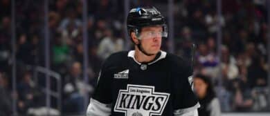 Los Angeles Kings left wing Artemi Panarin (72) during a stoppage in play in the first period at Crypto.com Arena