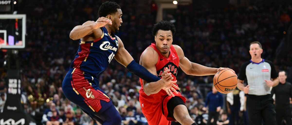 Scottie Barnes, Donovan Mitchell, 2026 NBA Playoffs, Toronto Raptors, Cleveland Cavaliers