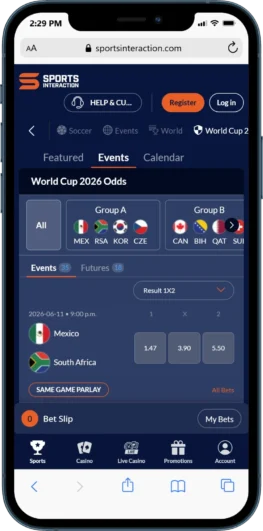 Sports Interaction App