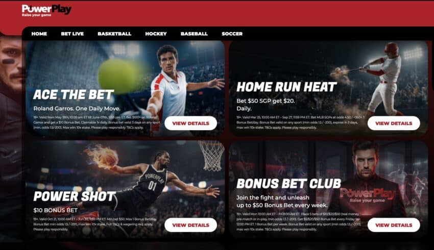 Promotions available at PowerPlay Sportsbook 