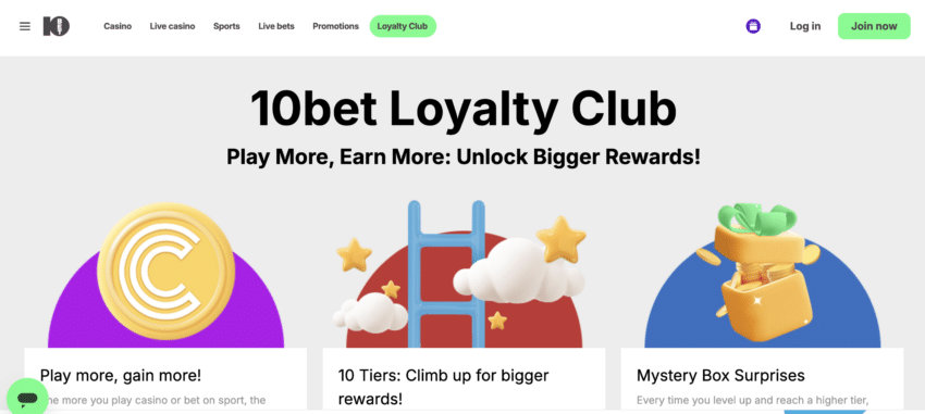 the 10bet loyalty club offers special promotions