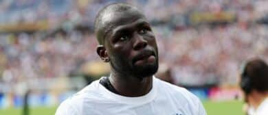 Al Hilal FC defender Kalidou Koulibaly (3) reacts after the game against Fluminense FC during a quarterfinal match of the 2025 FIFA Club World Cup at Camping World Stadium